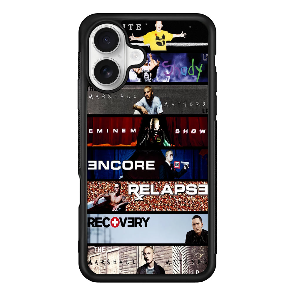 The Eminem Show Tracklist Poster iPhone 16 Plus Case | Durable Protective Rubber Cover