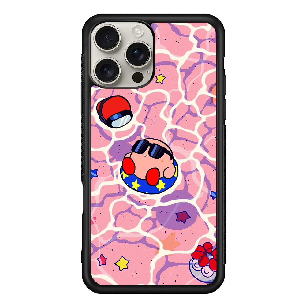 Kirby is Sunbathing on The Beach iPhone 16 Pro Max Case | Stylish Protective Case for iPhone 16 Pro Max