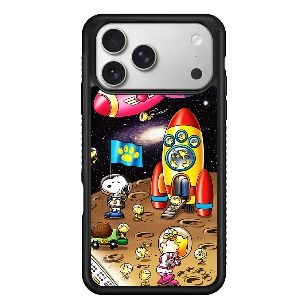 Peanuts Snoopy Space Travel iPhone 17 Pro Case | Slim Rubber Case for iPhone 17 Pro