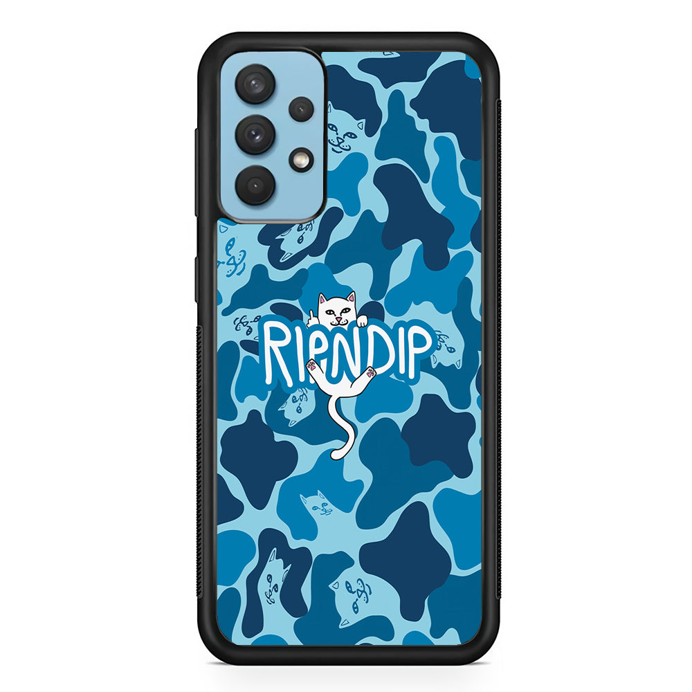 Rip N Dip Blue Camo Samsung Galaxy A32 Case | Slim Rubber Case for Samsung Galaxy A32