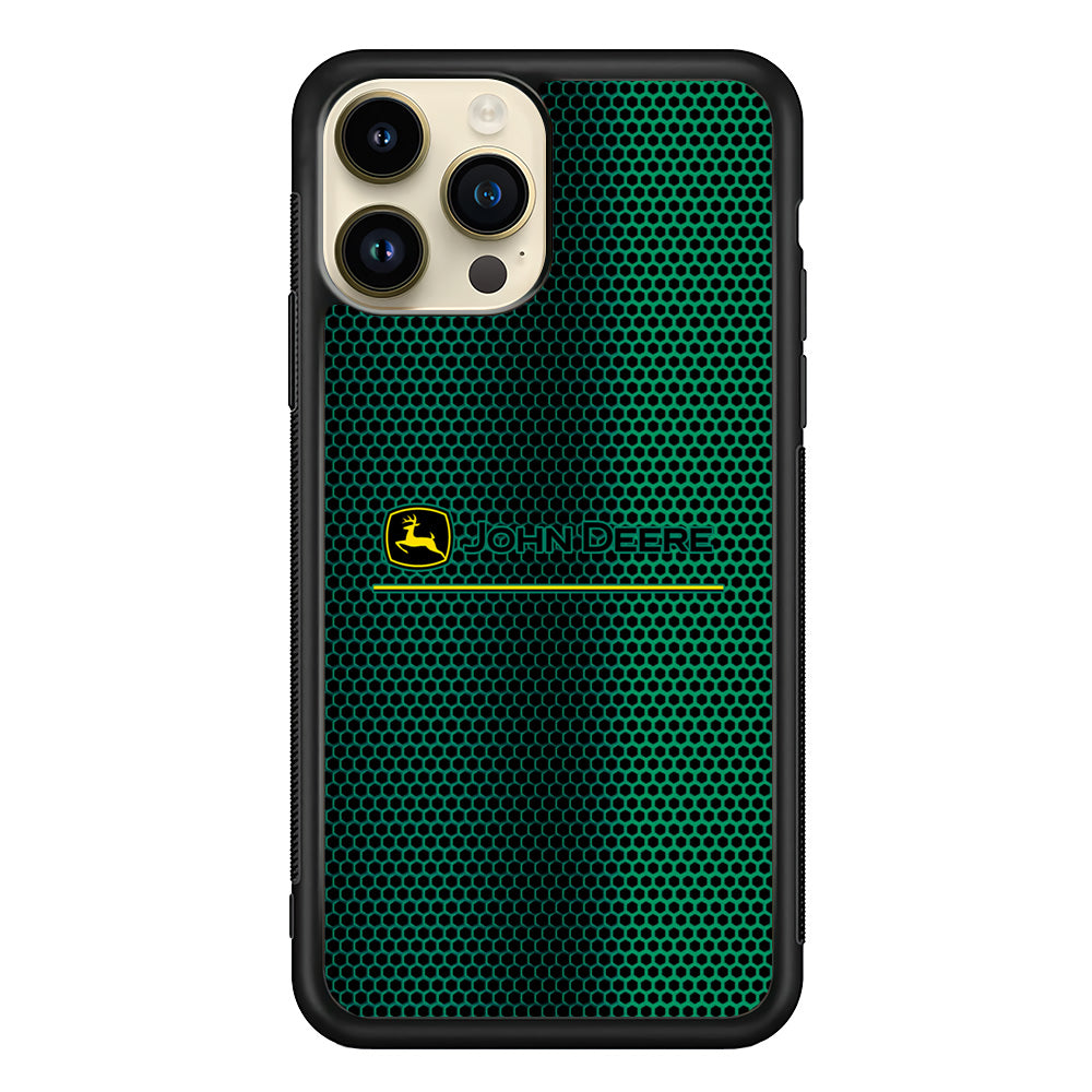 John Deere Luxury Hexagon iPhone 14 Pro Case | Slim Rubber Case for iPhone 14 Pro