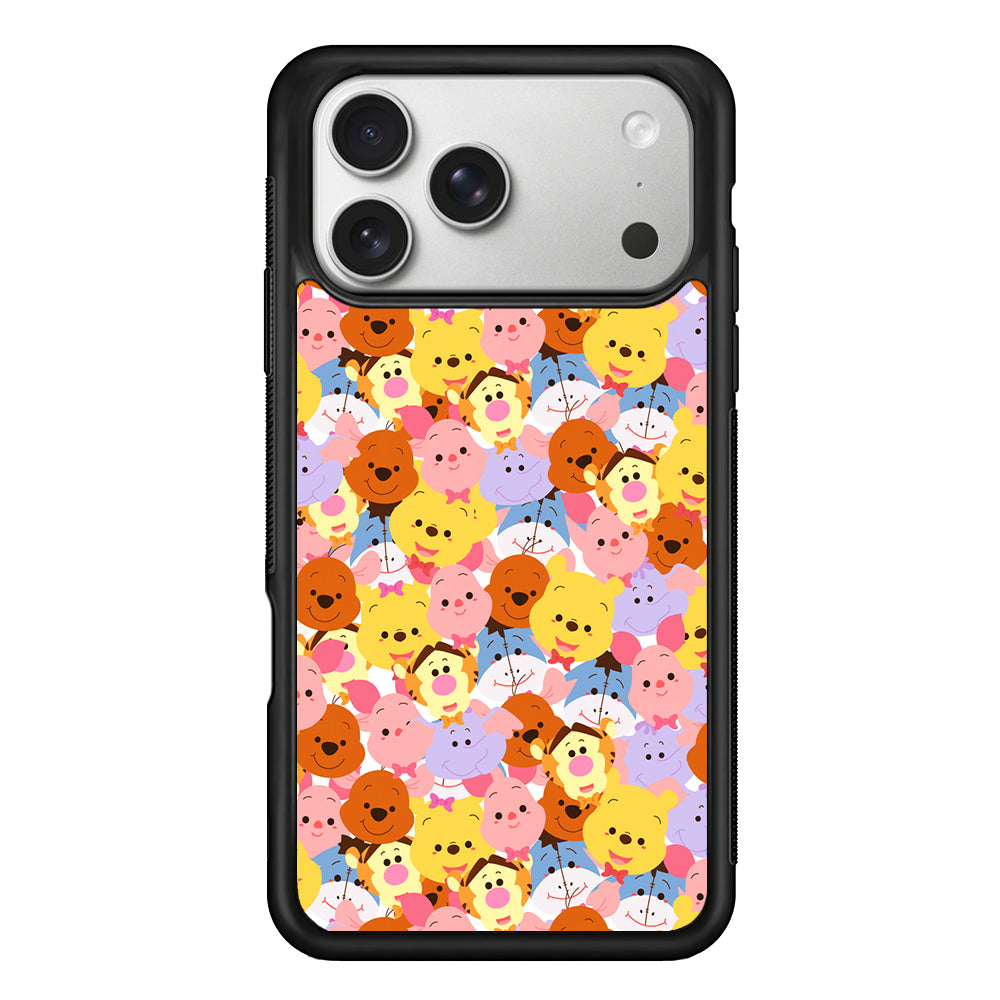 Faces of Winnie The Pooh and Friends iPhone 17 Pro Case | Slim Rubber Case for iPhone 17 Pro