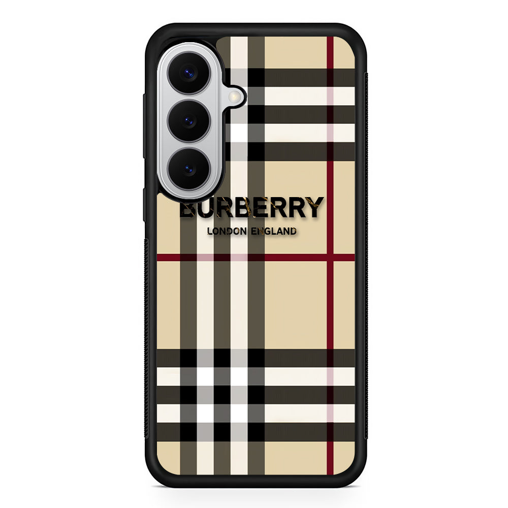 Burberry Cream Pattern Samsung Galaxy S26 Case | Slim Rubber Case for Samsung Galaxy S26