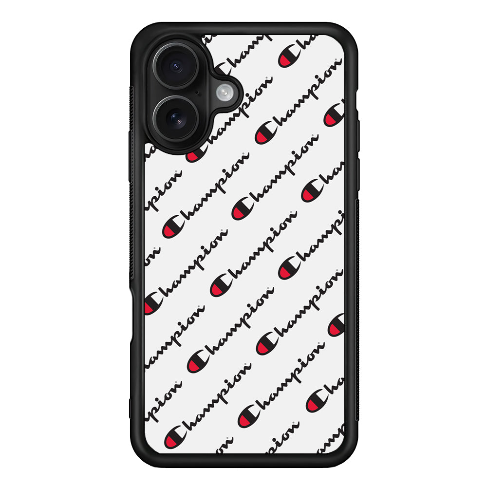 Champion Ebon-Ashgray iPhone 16 Case | Slim Rubber Case for iPhone 16