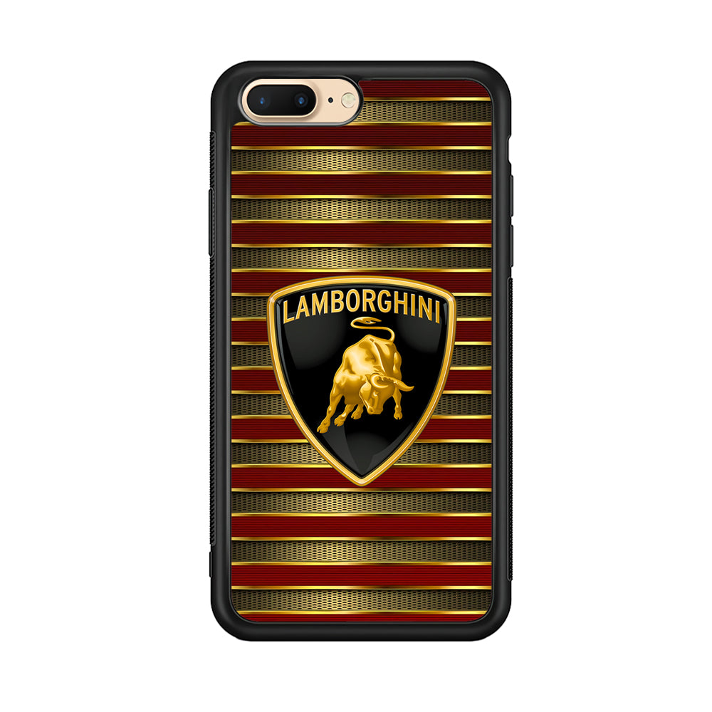 Lamborghini Red Gold Luxury iPhone 8 Plus Case | Slim Rubber Case for iPhone 8 Plus