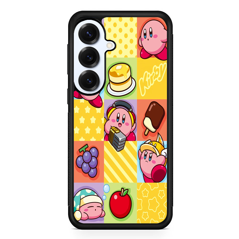 Cute Kirby Collage Samsung Galaxy S25 Plus Case | Slim Rubber Cover for Samsung Galaxy S25 Plus