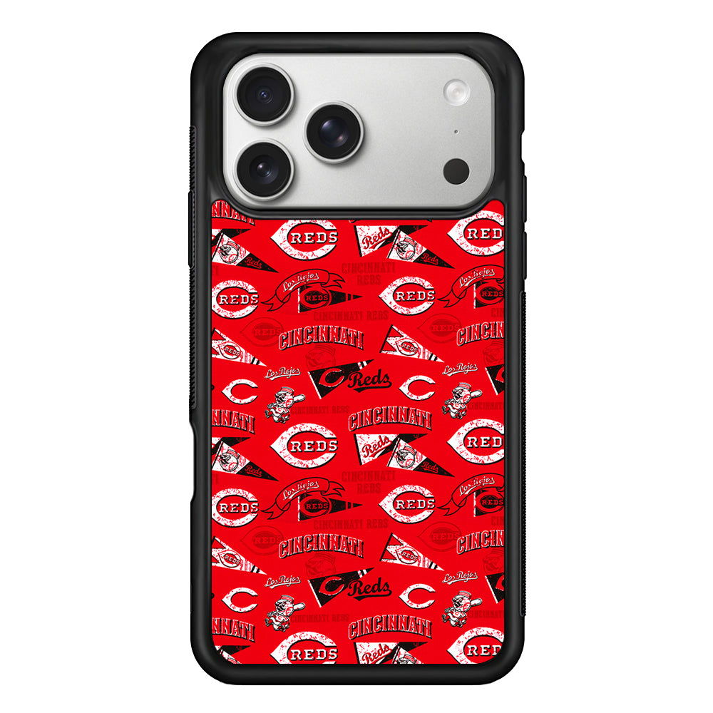 Cincinnati Reds Vintage iPhone 17 Pro Case | Slim Rubber Case for iPhone 17 Pro
