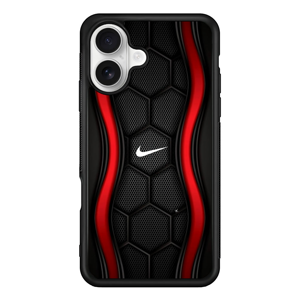 Nike Futuristic Hexagon Dome iPhone 16 Plus Case – Slim Fit Protective Phone Case