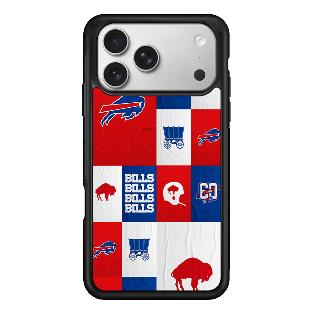 Buffalo Bills Collage iPhone 17 Pro Case | Slim Rubber Case for iPhone 17 Pro
