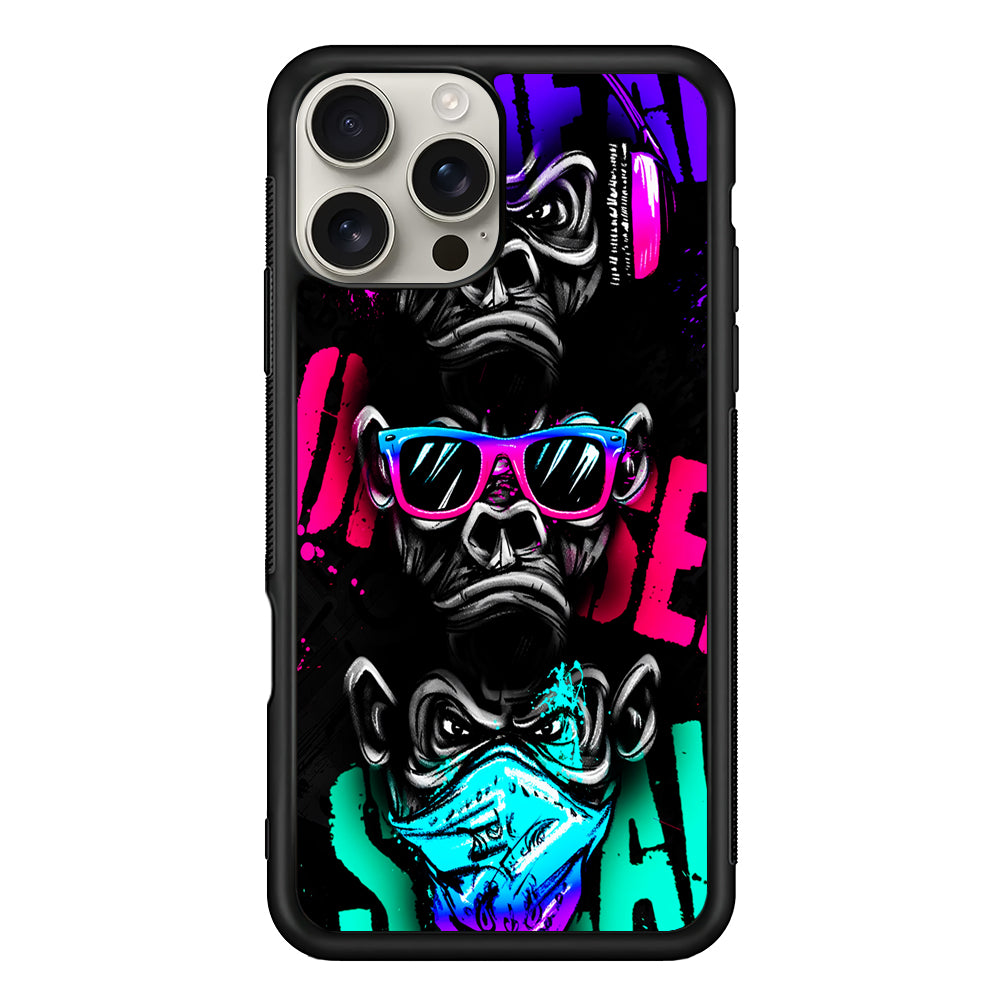 Three Wise Monkeys iPhone 16 Pro Max Case | Stylish Protective Case for iPhone 16 Pro Max