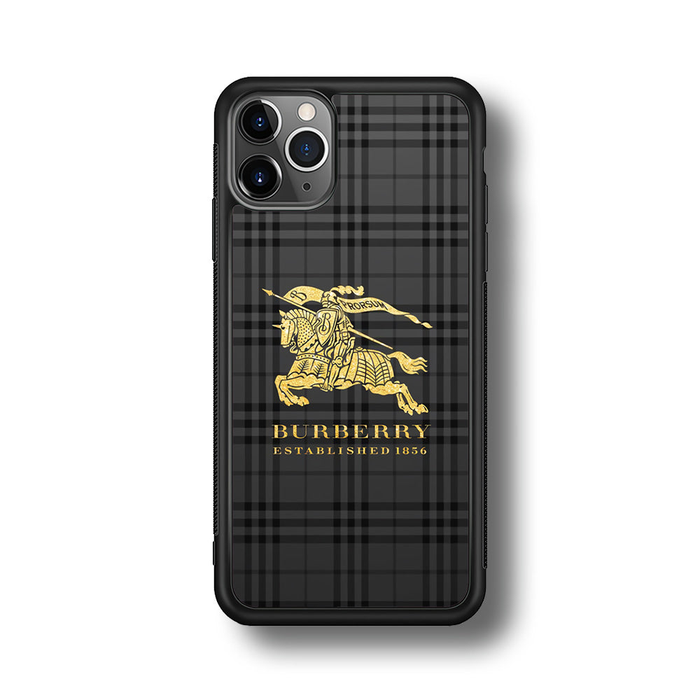 Burberry Simple Dark Grey iPhone 11 Pro Max Case | Slim Rubber Case for iPhone 11 Pro Max