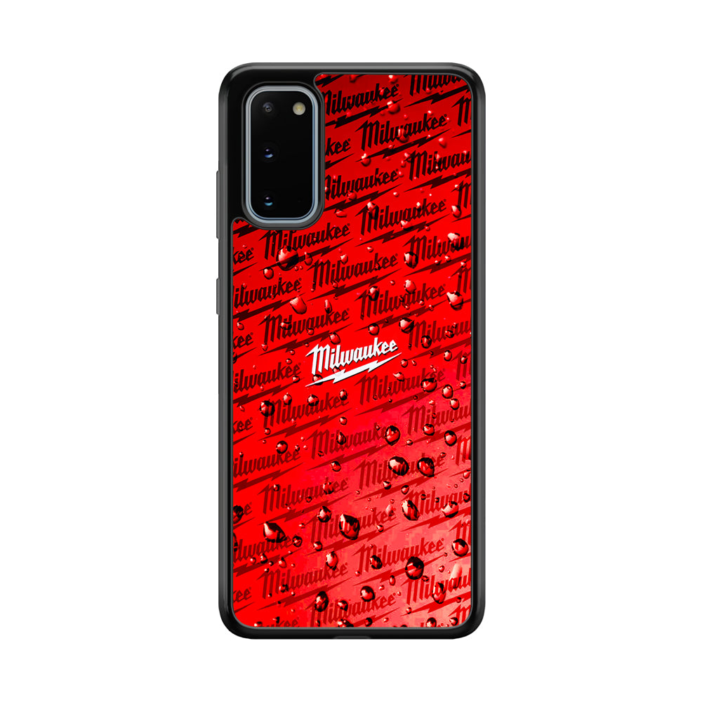 Milwaukee Tool Water Droplet Samsung Galaxy S20 Case | Slim Rubber Case for Samsung Galaxy S20
