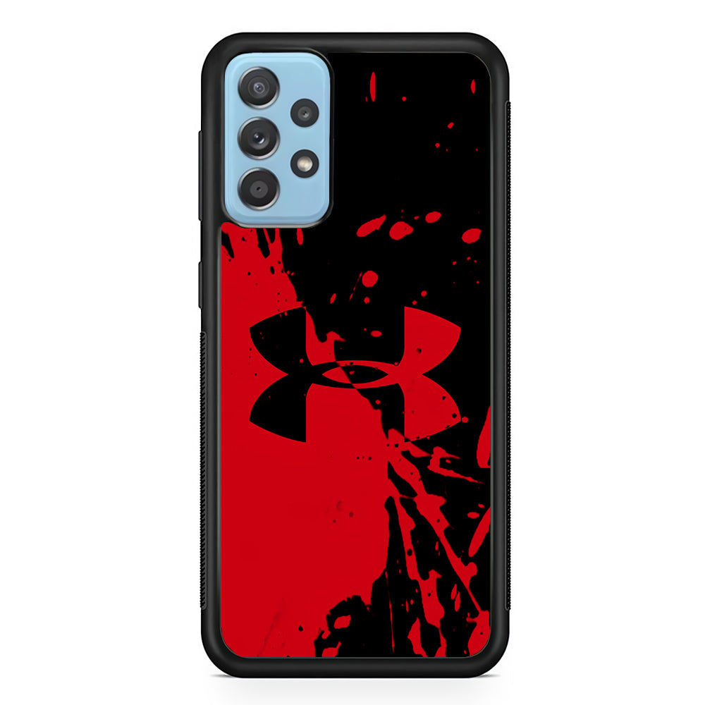 Under Armour Black Red Samsung Galaxy A72 Case | Slim Rubber Case for Samsung Galaxy A72