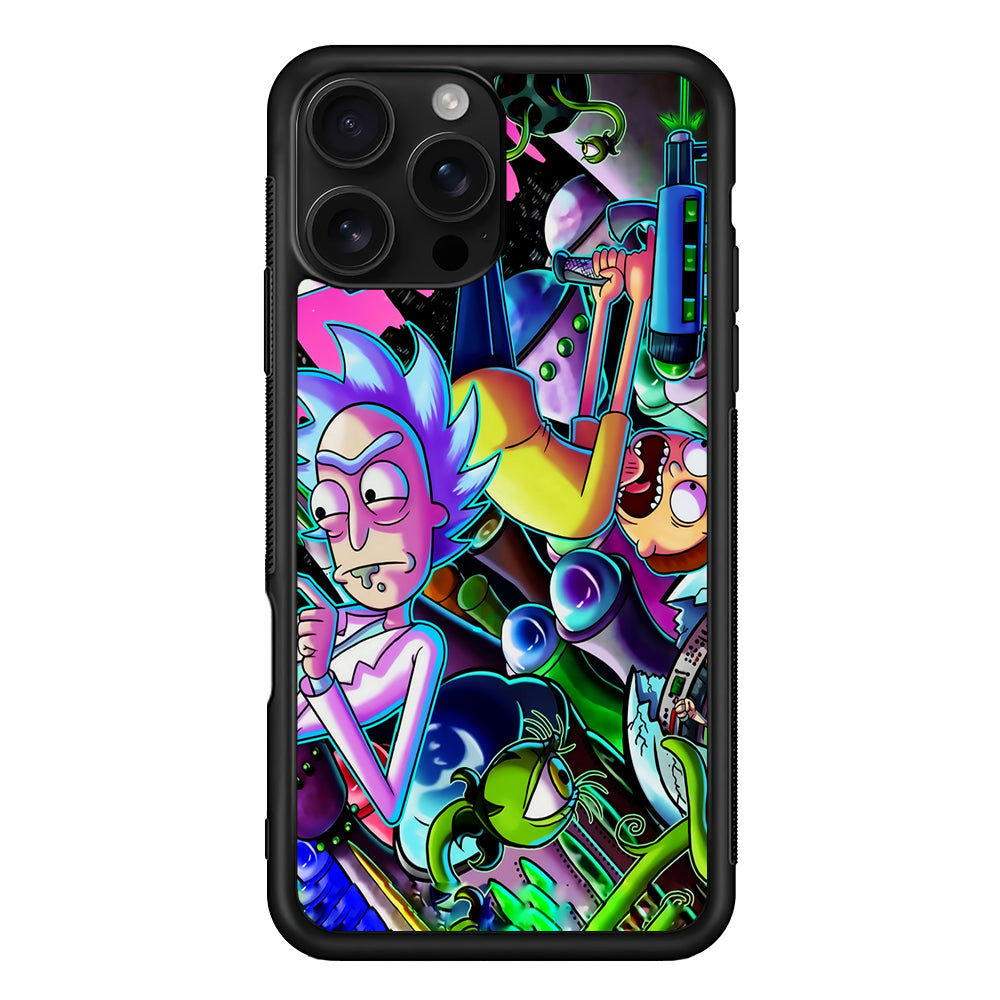 Rick and Morty Space Travel iPhone 16 Pro Case | Durable Protective Case for iPhone 16 Pro