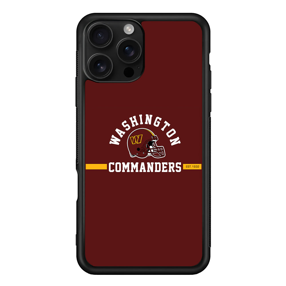 Washington Commanders Helmet iPhone 16 Pro Case | Durable Protective Case for iPhone 16 Pro