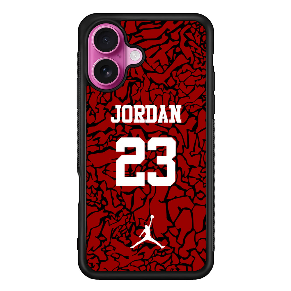 Air Jordan Black Patern 23 iPhone 17 Case - Slim Rubber Case for iPhone 17