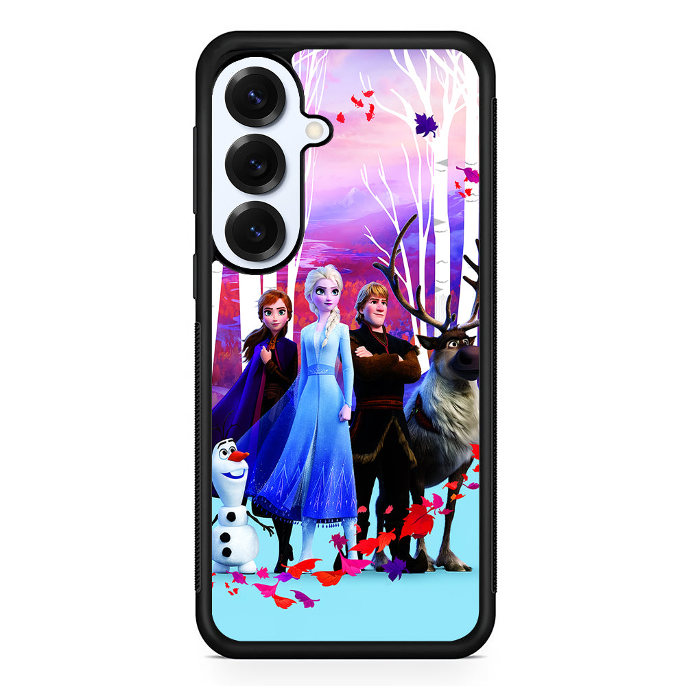 Elsa in Autumn Forest Frozen Samsung Galaxy S25 Plus Case | Slim Rubber Cover for Samsung Galaxy S25 Plus