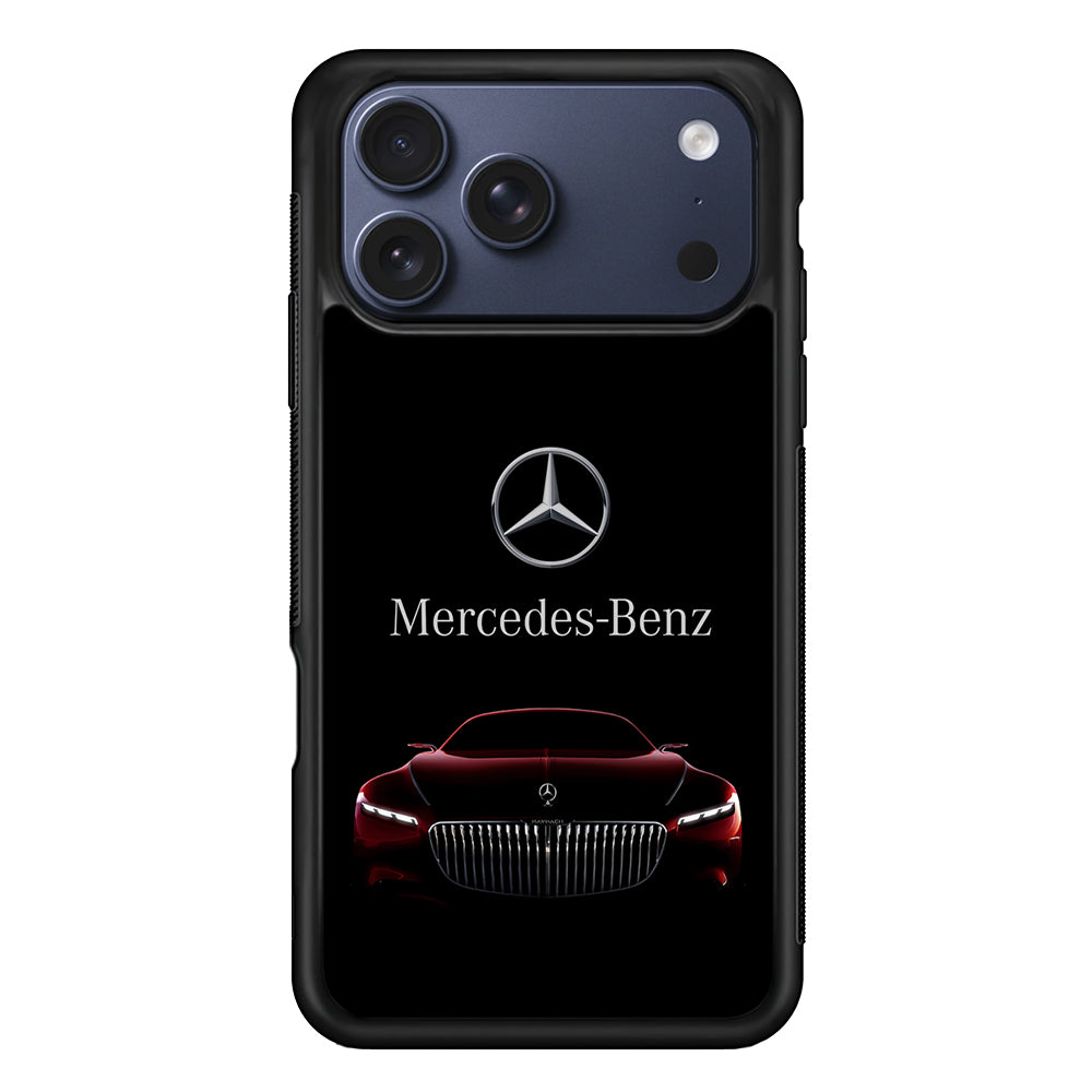 Mercedes-Benz Red Dark Aesthetic iPhone 17 Pro Max Case | Slim Rubber Case for iPhone 17 Pro Max