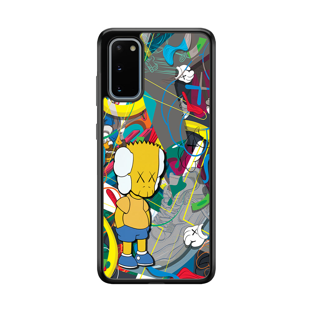 Kaws Doodle Bart Cover Samsung Galaxy S20 Case | Slim Rubber Case for Samsung Galaxy S20