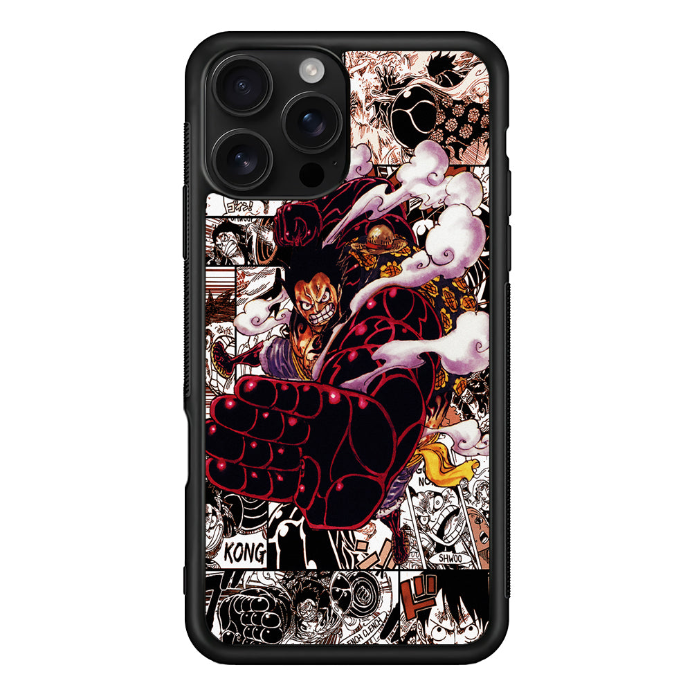 One Piece Luffy Gear 4 Comic iPhone 16 Pro Case | Durable Protective Case for iPhone 16 Pro