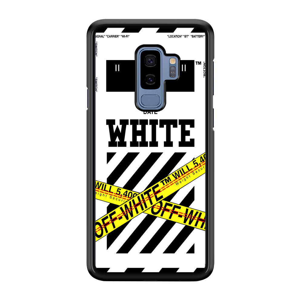 Off White Warning Line Samsung Galaxy S9 Plus Case | Slim Rubber Case for Samsung Galaxy S9 Plus