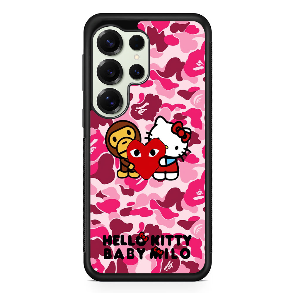Bape Baby Milo X Hello Kitty Samsung Galaxy S25 Ultra Case | Slim Rubber Case for Samsung Galaxy S25 Ultra
