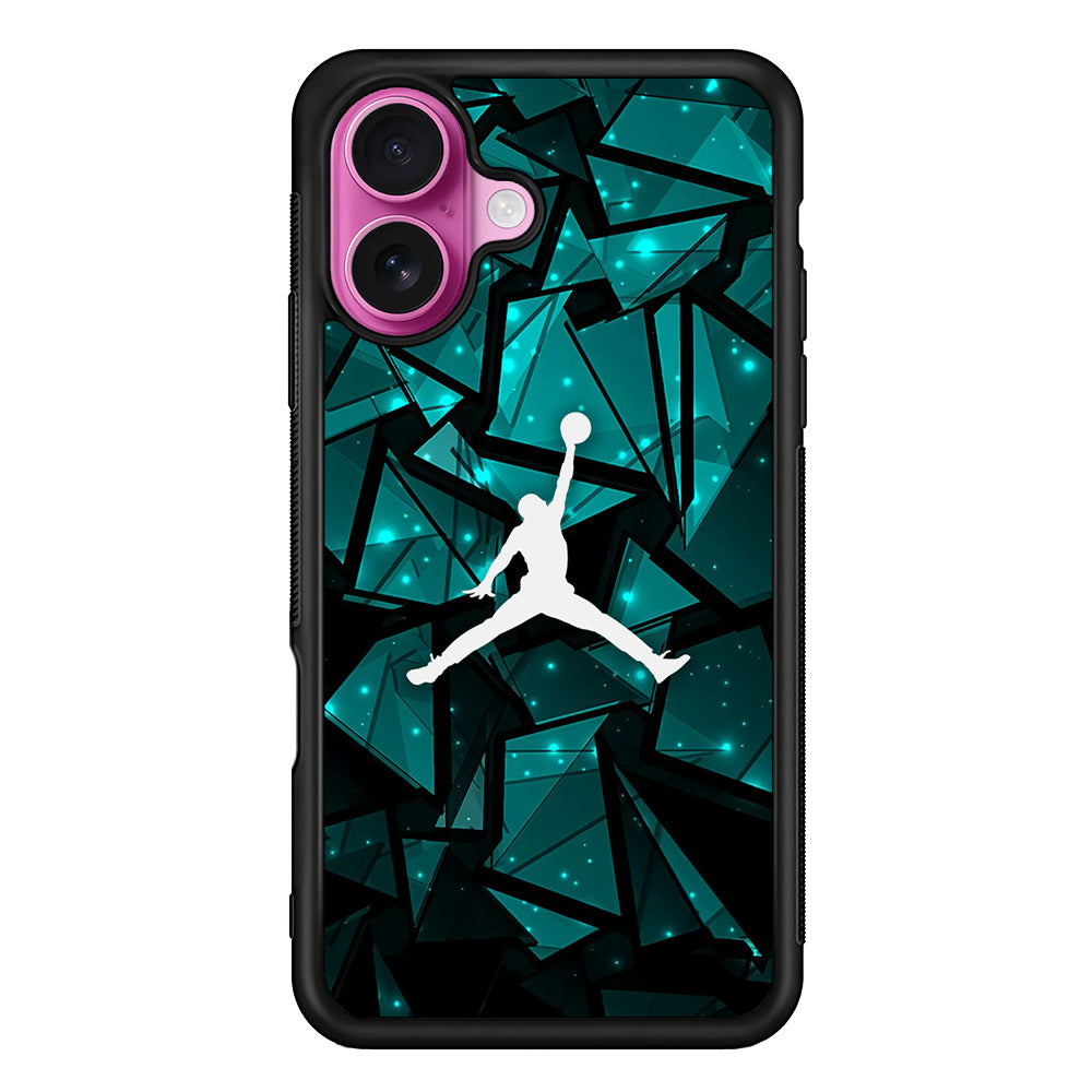 Air Jordan Shards of Crystal iPhone 17 Case - Slim Rubber Case for iPhone 17