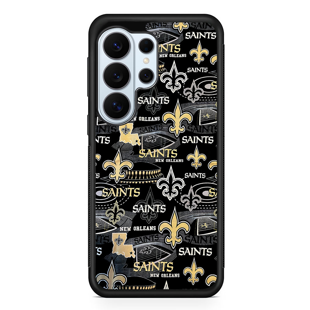 New Orleans Saints Pattern Samsung Galaxy S26 Ultra Case | Protective Phone Cover