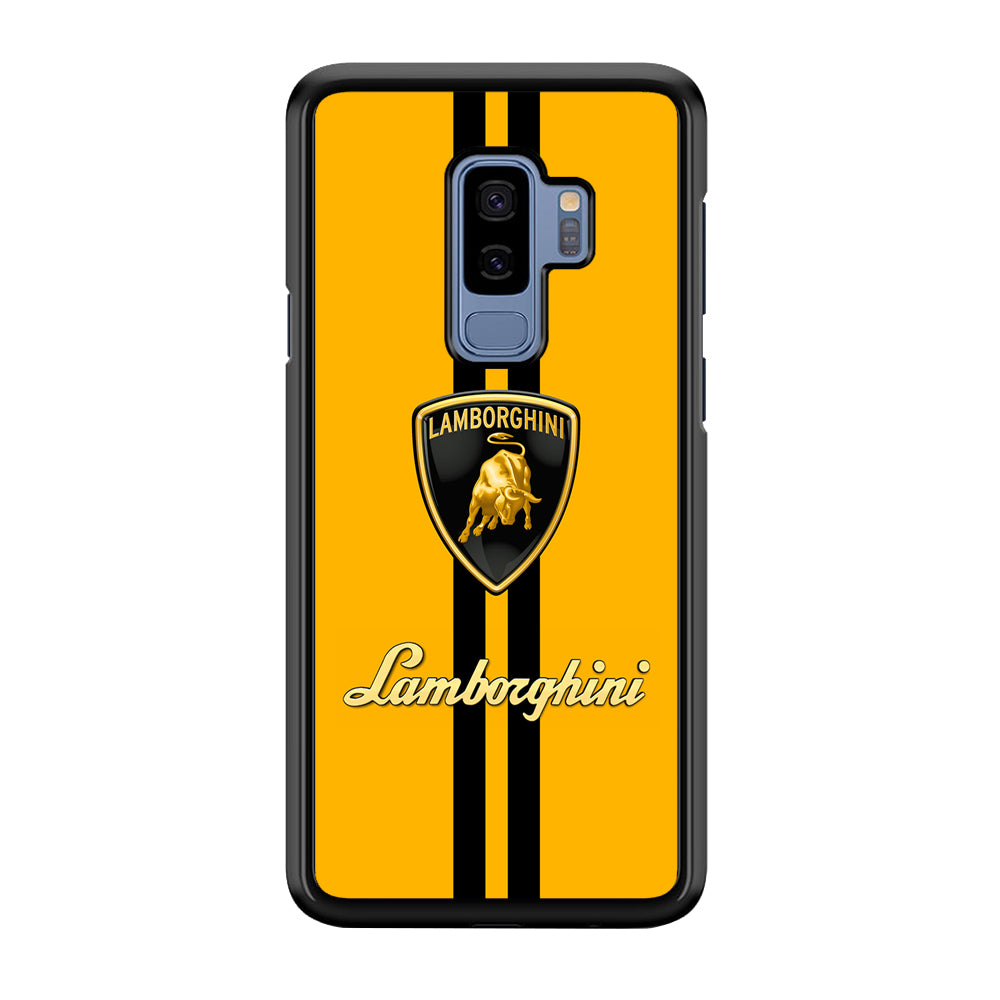 Lamborghini Logo Yellow Samsung Galaxy S9 Plus Case | Slim Rubber Case for Samsung Galaxy S9 Plus