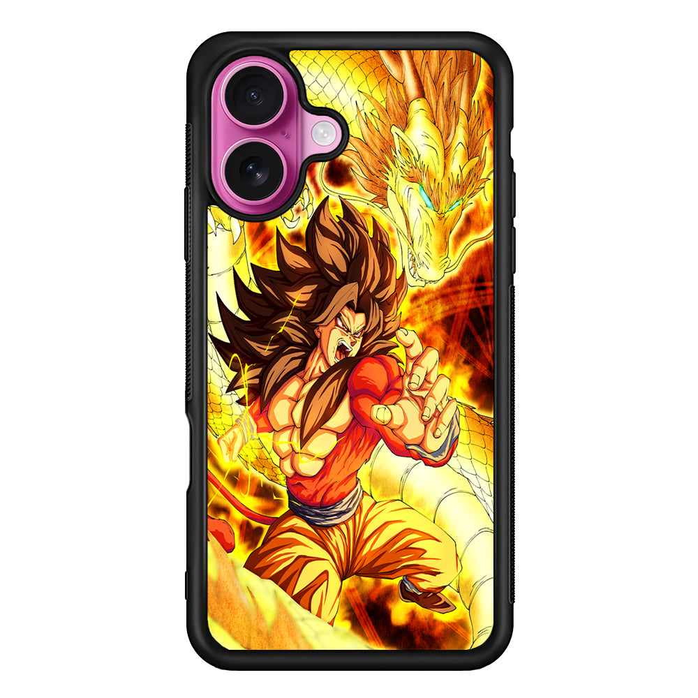 Super Saiyan 4 Goku Dragon iPhone 17 Case | Slim Protective Rubber Phone Cover