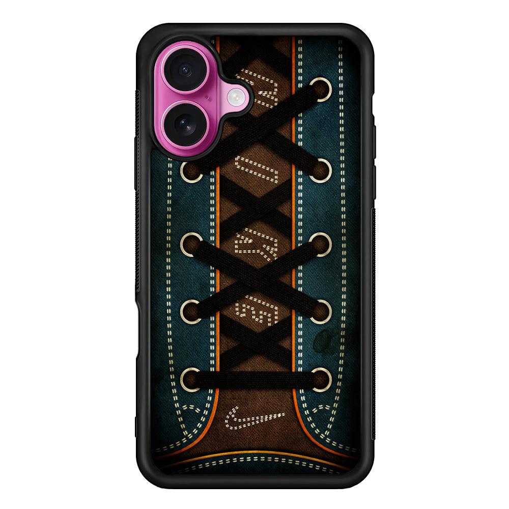 Stitched Sneakers Nike iPhone 17 Case - Slim Rubber Case for iPhone 17
