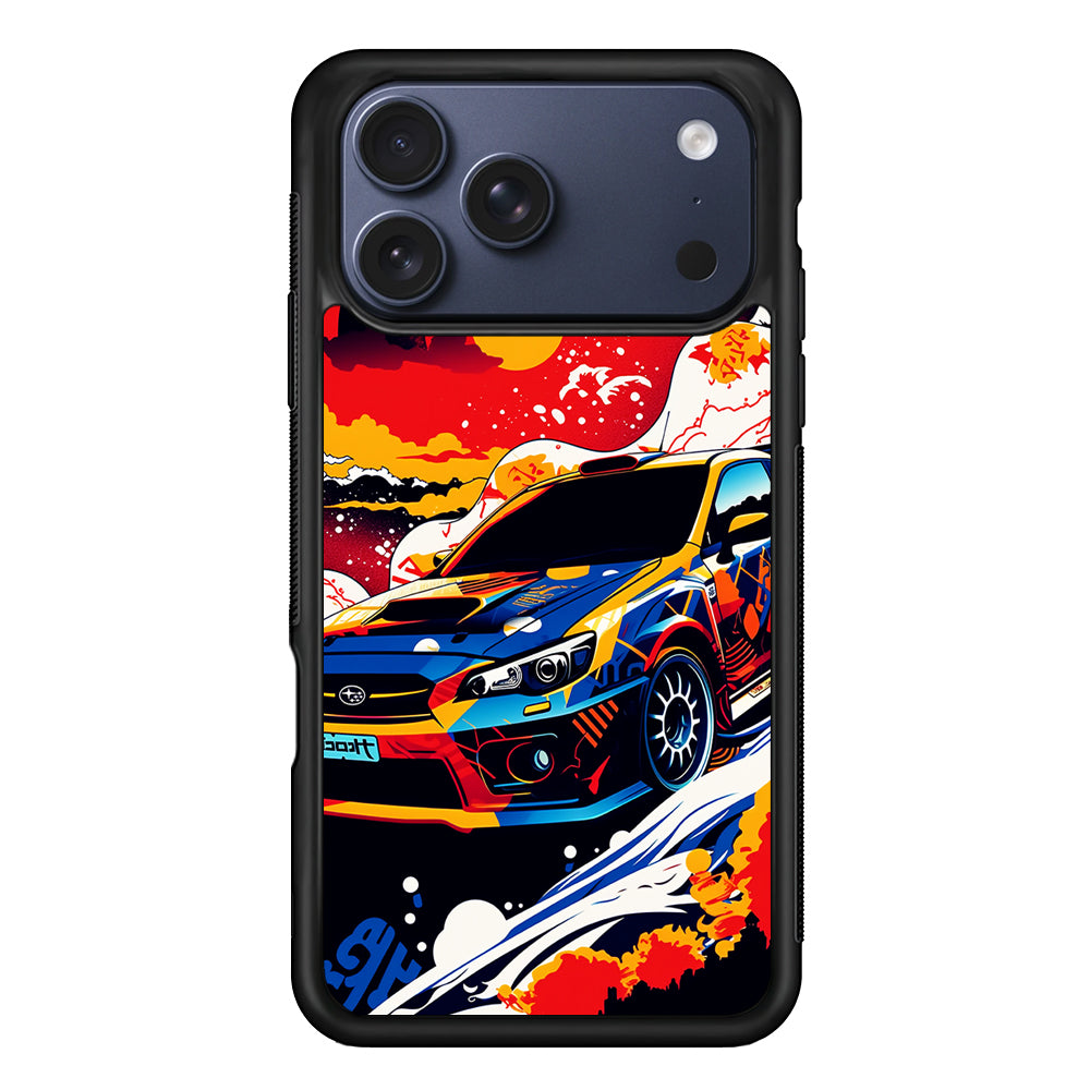 Japanese Retro Car Sunset iPhone 17 Pro Max Case | Slim Protective Cover for iPhone 17 Pro Max