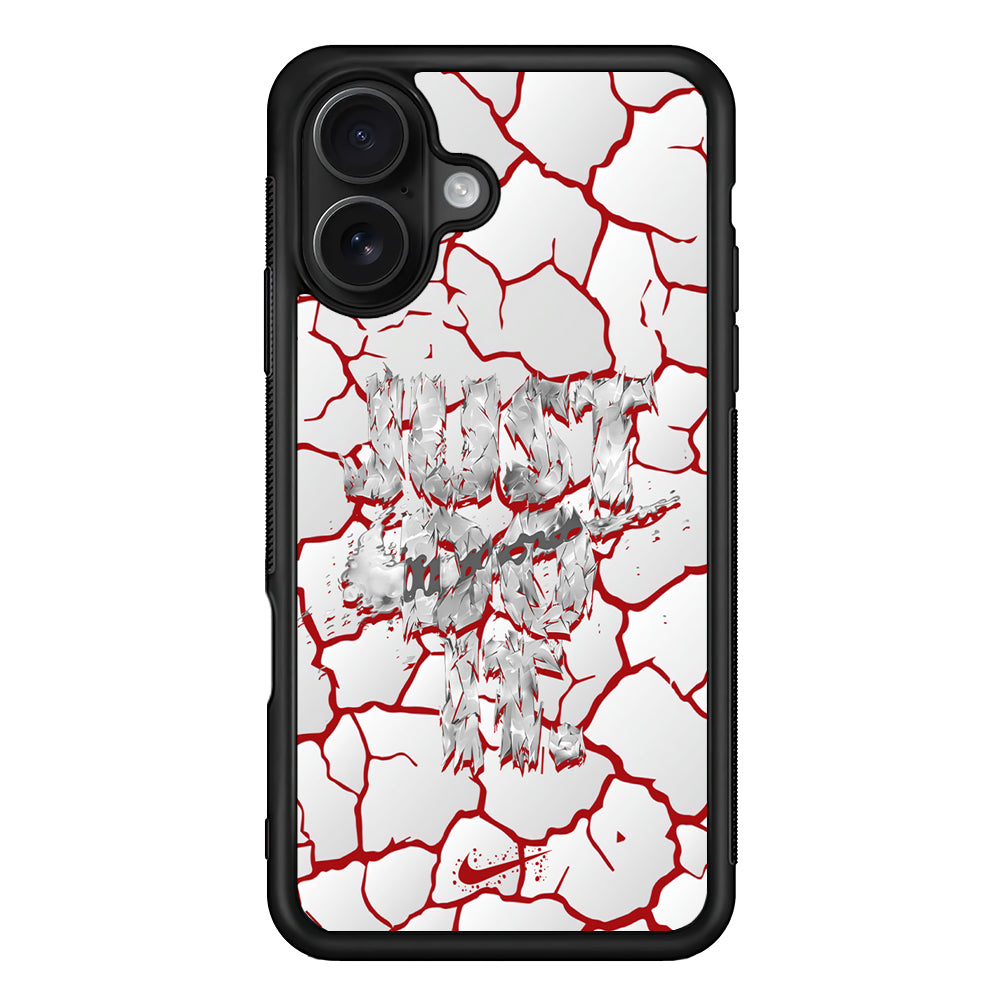 Nike On The Red Crack iPhone 16 Case - Oxvistore