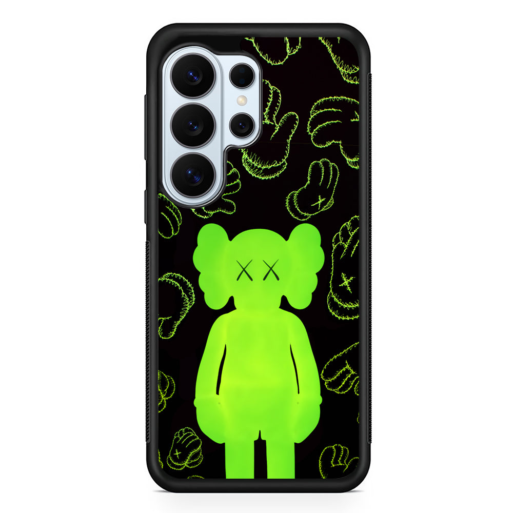 Kaws Doll Glowing Green Samsung Galaxy S26 Ultra Case | Slim Rubber Case for Samsung Galaxy S26 Ultra