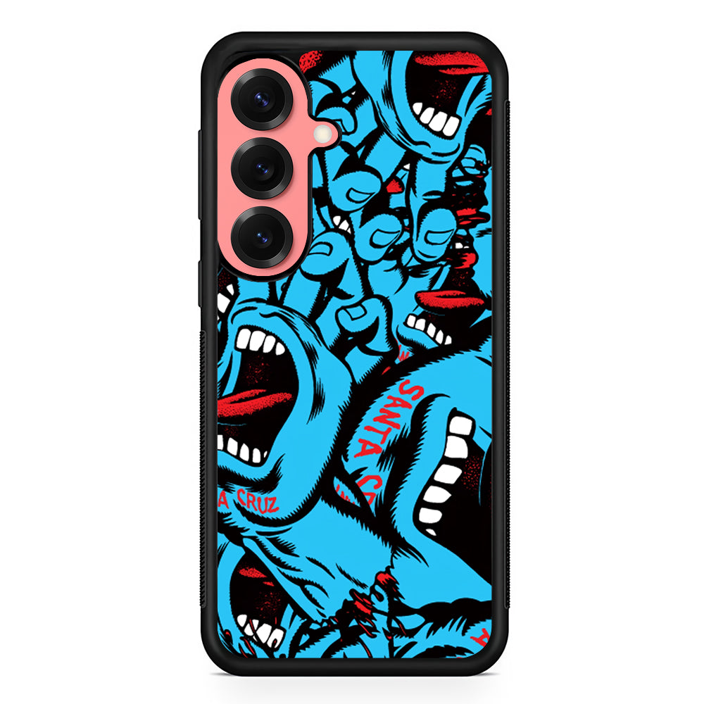 Santa Cruz Skateboard Pattern Samsung Galaxy S25 Case | Slim Rubber Case for Samsung Galaxy S25