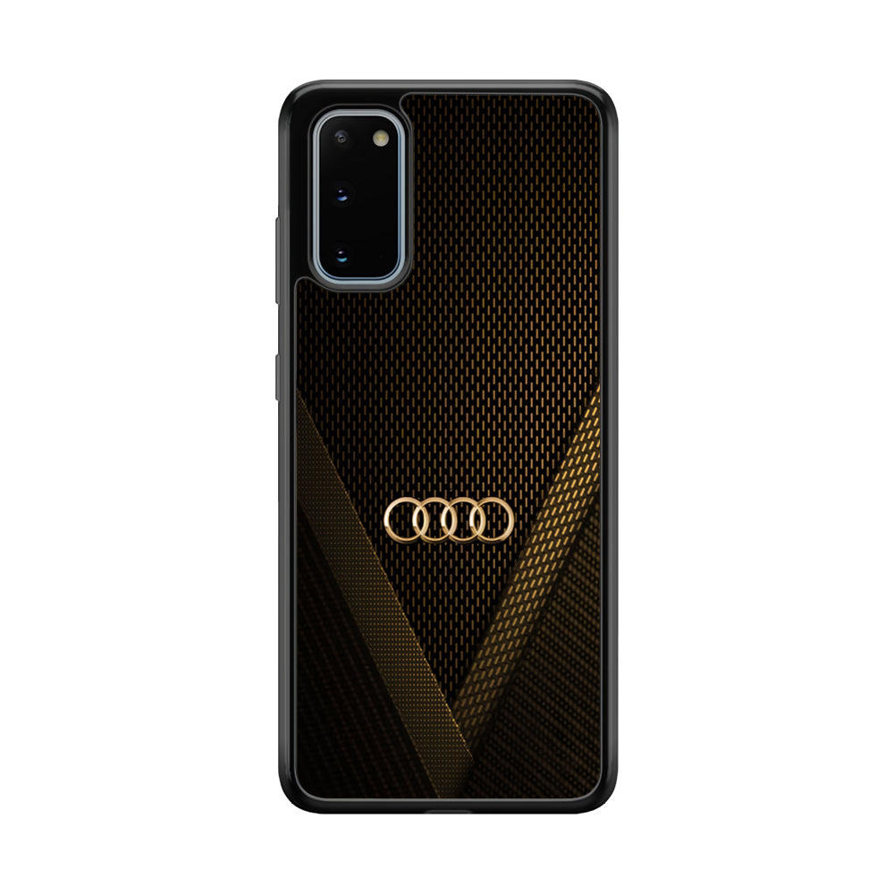 Audi Logo Gold Against a Dark Samsung Galaxy S20 Case | Slim Rubber Case for Samsung Galaxy S20