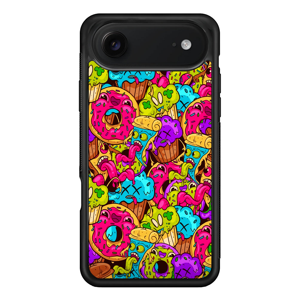 Cartoon Food Monster Doodle iPhone 17 Air Case | Protective Case for iPhone 17 Air