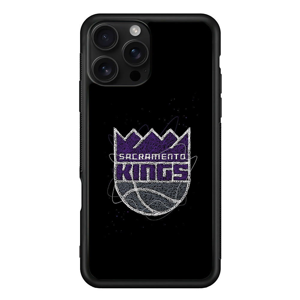 Sacramento Kings Abstract iPhone 16 Pro Case | Durable Protective Case for iPhone 16 Pro