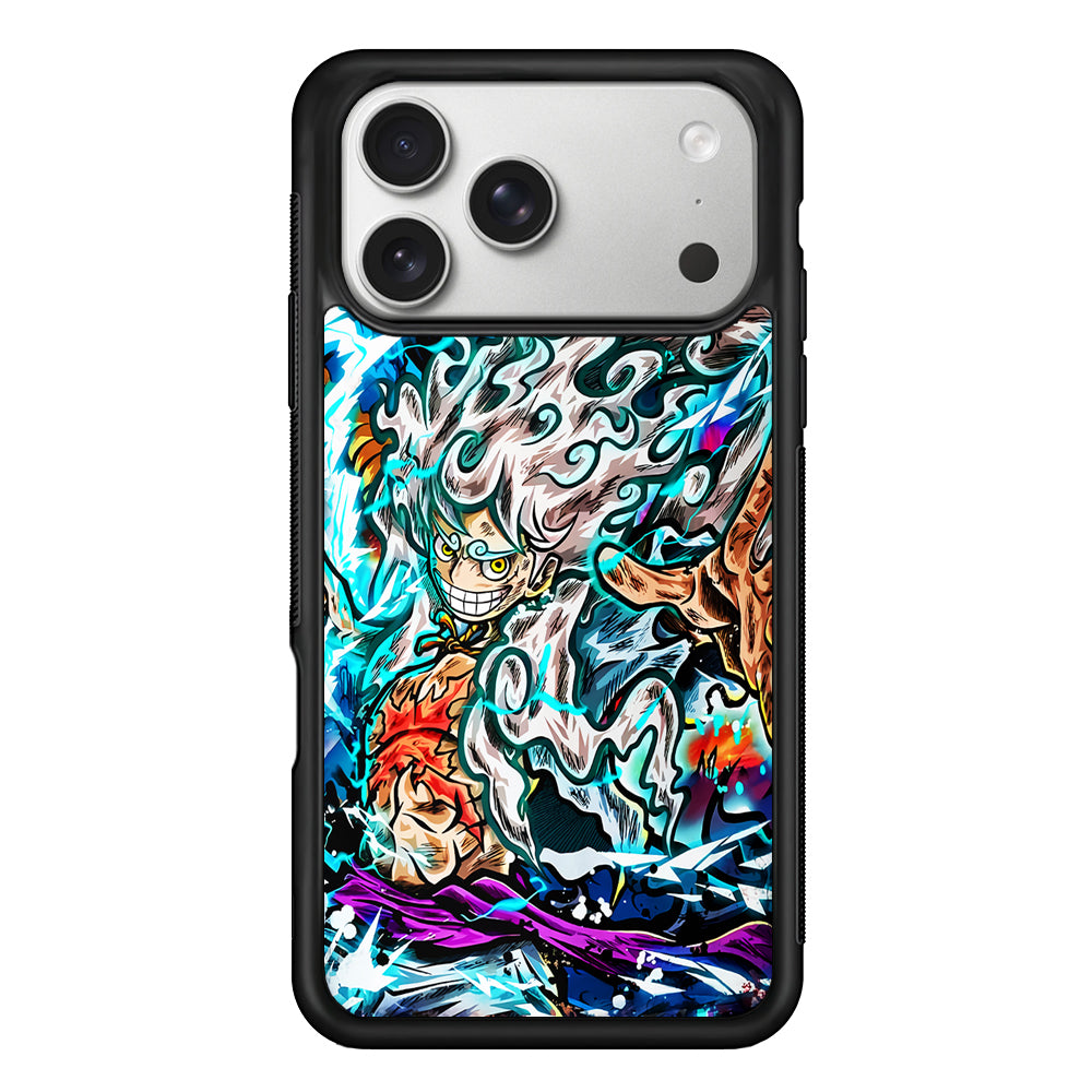 Luffy Gear 5 VS Kaido iPhone 17 Pro Case | Slim Rubber Case for iPhone 17 Pro