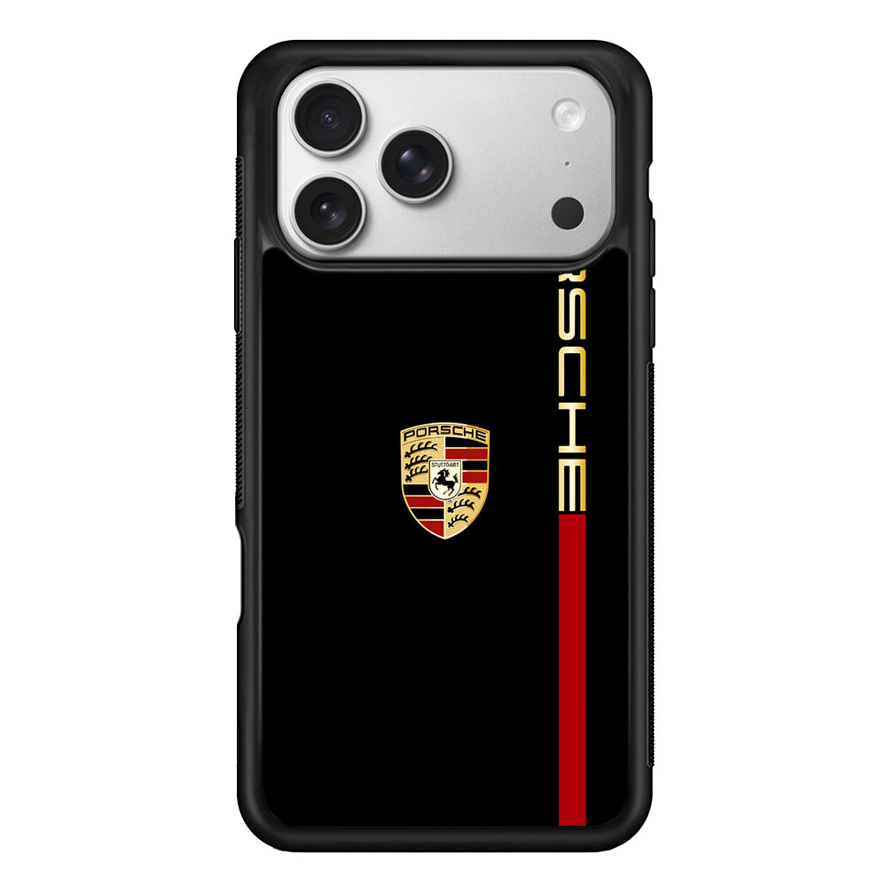 Porsche Car Logo Luxury iPhone 17 Pro Case | Slim Rubber Case for iPhone 17 Pro
