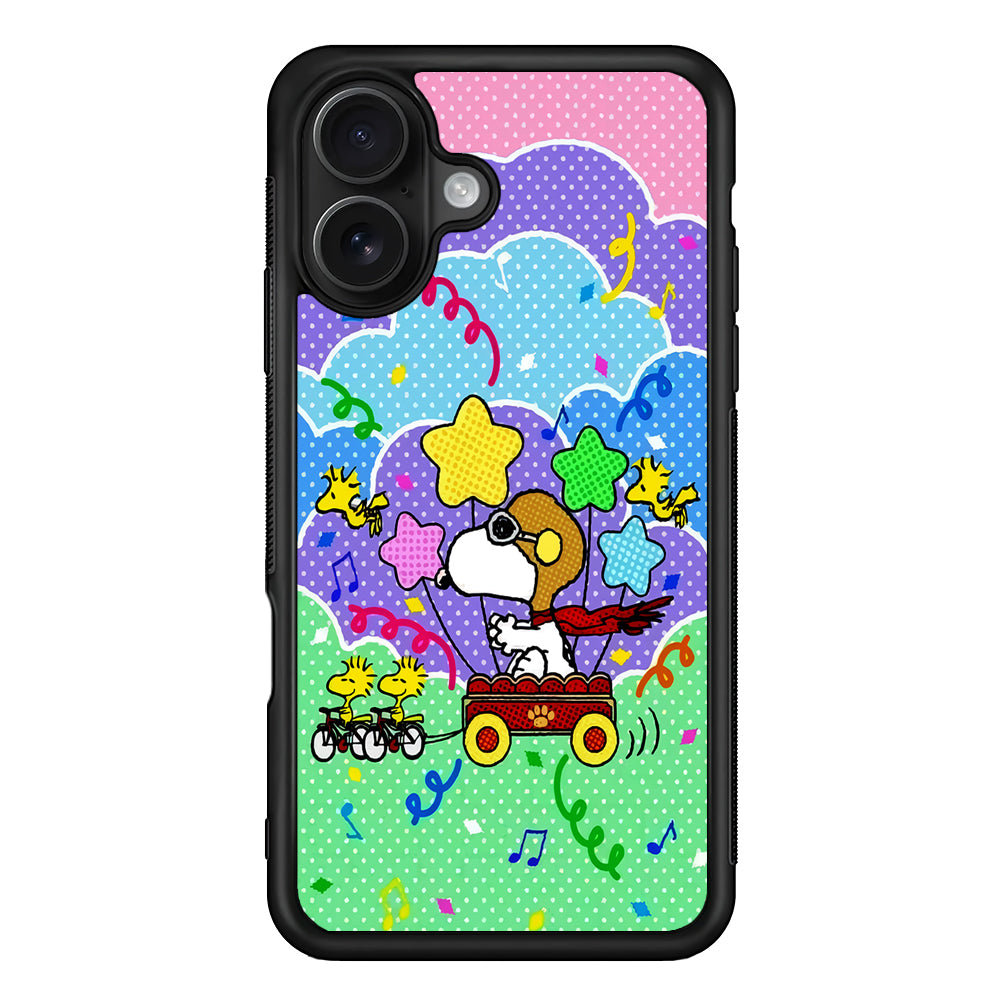 Woodstock Pulled Snoopy iPhone 16 Case - Oxvistore