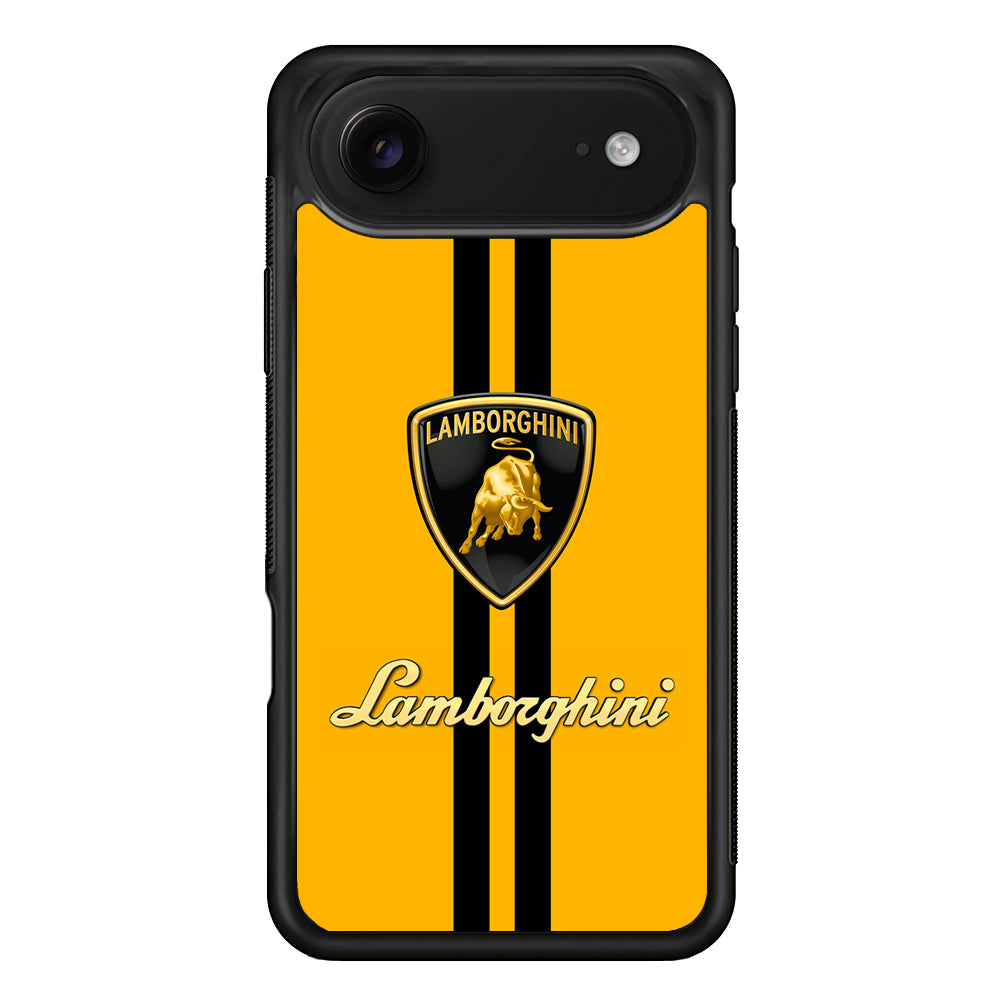 Lamborghini Logo Yellow iPhone 17 Air Case | Slim Rubber Case for iPhone 17 Air