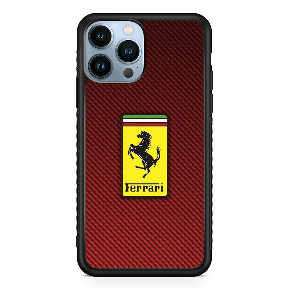 Ferrari Bloodshot Fiber 2D Rubber Phone Case | Slim Protective Phone Case
