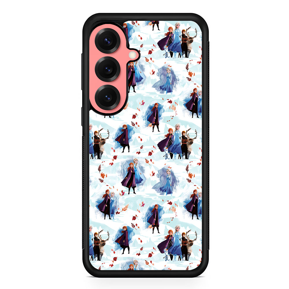 Elsa Anna Frozen Pattern Autumn Samsung Galaxy S25 Case | Protective Case for Samsung Galaxy S25
