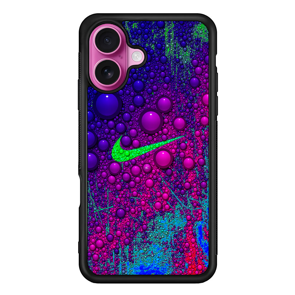 Nike Logo Color Bubbles Art iPhone 17 Case - Slim Rubber Case for iPhone 17