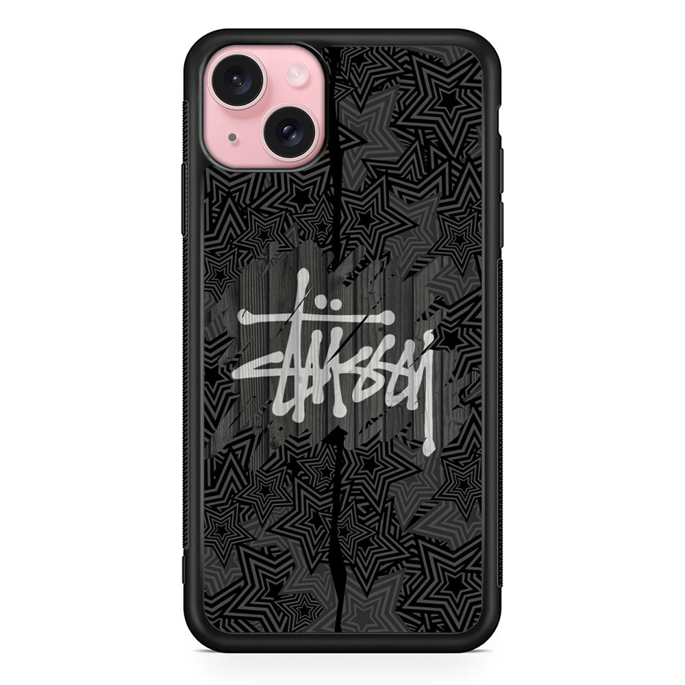 Stussy Star from The Night iPhone 15 Case | Slim Rubber Case for iPhone 15