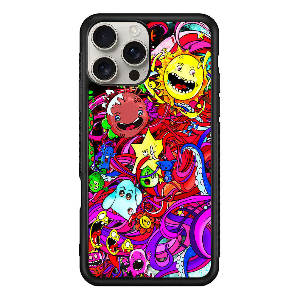 Planet Galaxy Doodle Art iPhone 16 Pro Max Case | Stylish Protective Case for iPhone 16 Pro Max