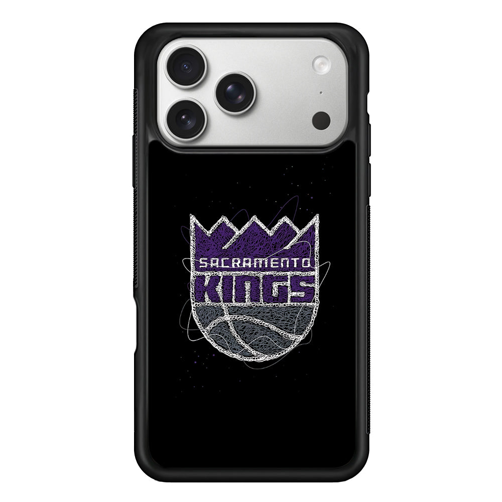 Sacramento Kings Abstract iPhone 17 Pro Case | Slim Rubber Case for iPhone 17 Pro
