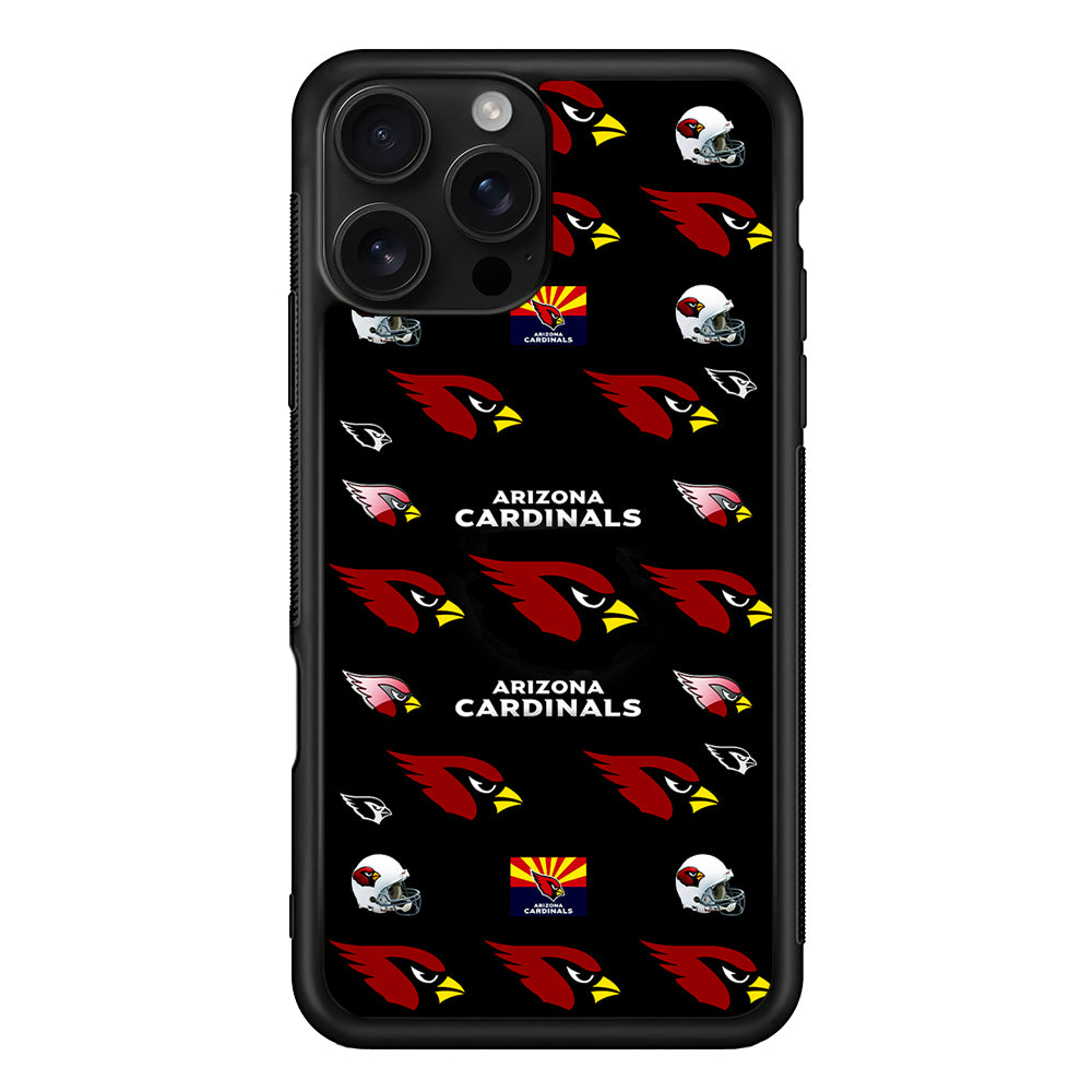 Arizona Cardinals Pattern iPhone 16 Pro Case | Durable Protective Case for iPhone 16 Pro