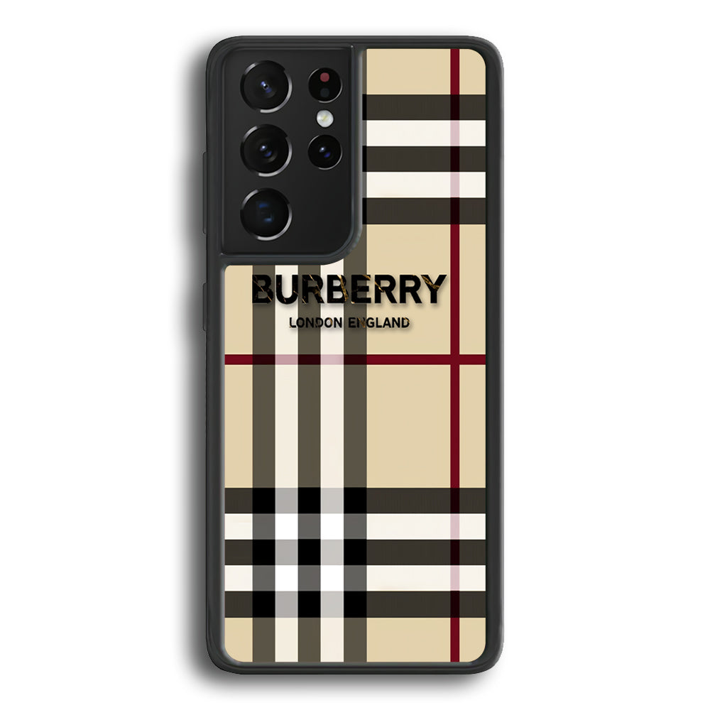 Burberry Cream Pattern Samsung Galaxy S24 Ultra Case | Slim Rubber Case for Samsung Galaxy S24 Ultra